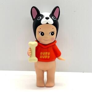 New Unbranded Kewpie/Angel Mini Figure in French Bulldog Costume, Open Blind Box